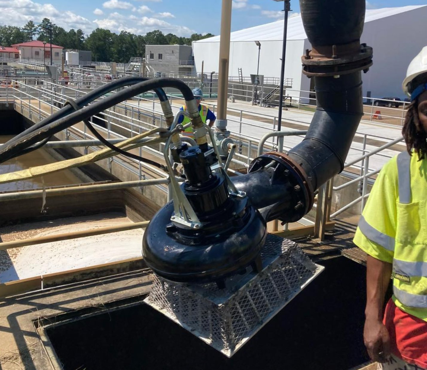 An emergency rental pump was installed by the state of Mississippi at Jackson’s O.B. Curtis water plant in Ridgeland on Aug. 31.